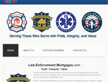 Tablet Screenshot of lawenforcementmortgages.com